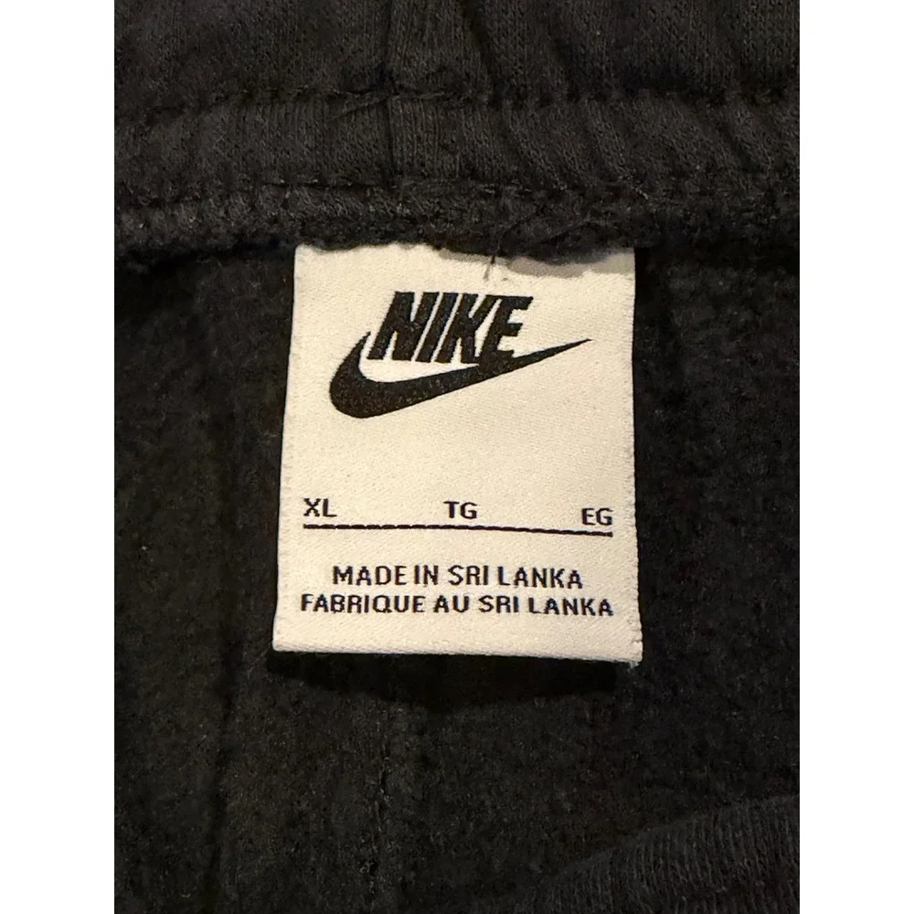 Nike Sweatpants Mens XL Black Club Fleece Joggers Sportswear Embroidered Logo - Picture 4 of 10